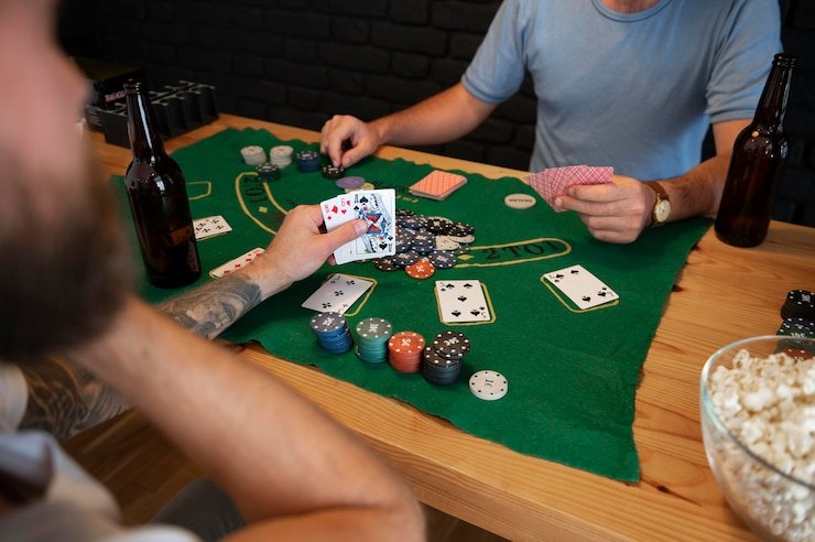 neraka4d live-dealer studio with multiple gaming tables and professional dealers